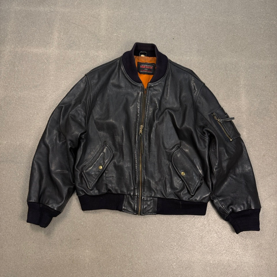 Bom Boogie Sky Leather Jacket — Size XL — Late 1980s / Early 1990s