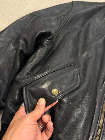 Bom Boogie Sky Leather Jacket — Size XL — Late 1980s / Early 1990s