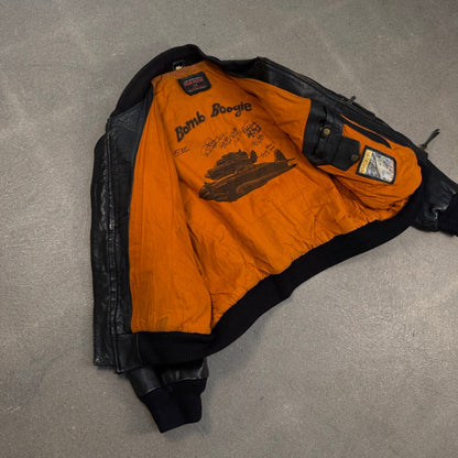 Bom Boogie Sky Leather Jacket — Size XL — Late 1980s / Early 1990s