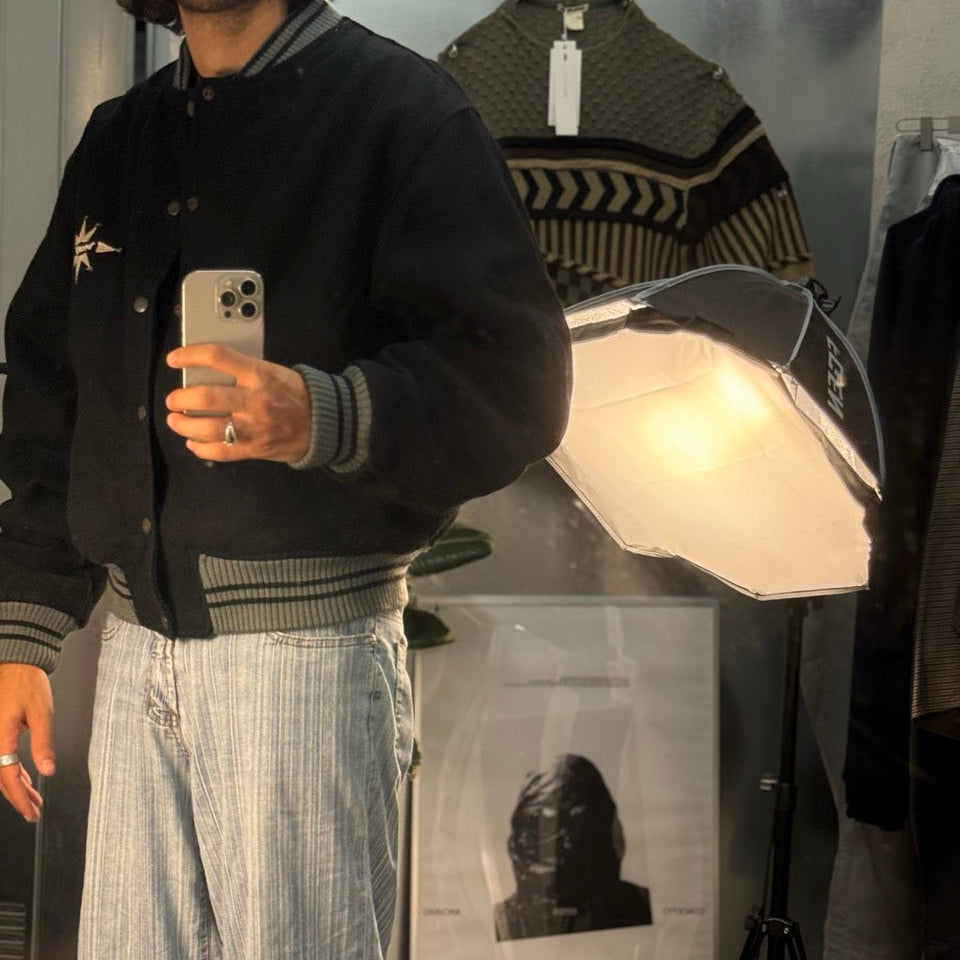 Theory Wool Varsity Bomber M
