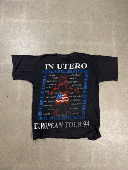 Nirvana In Utero European Tour 94 T-Shirt - Size XXL