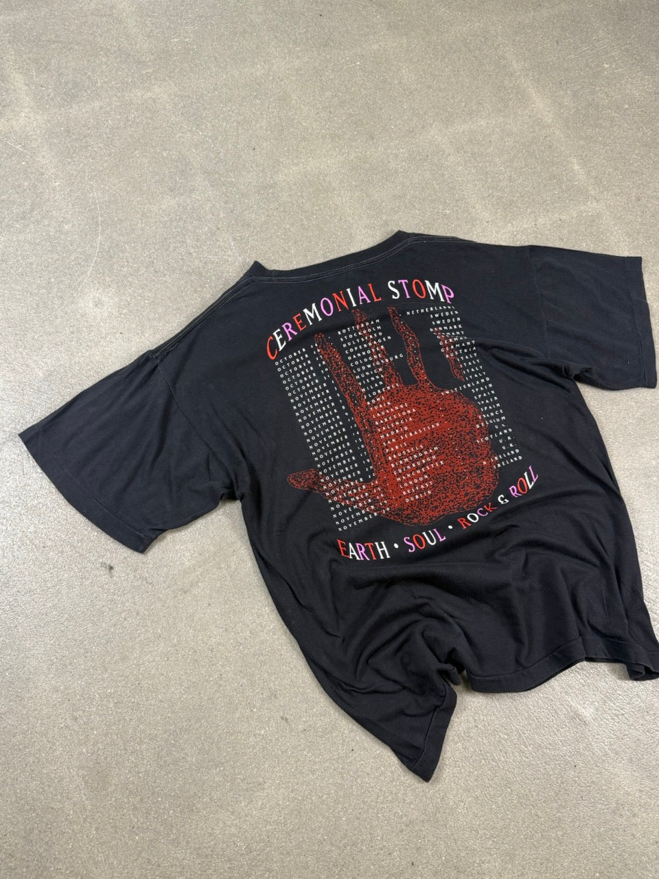 The Cult Ceremonial Stomp Tour T-Shirt Single Stitch — 1991 — XL