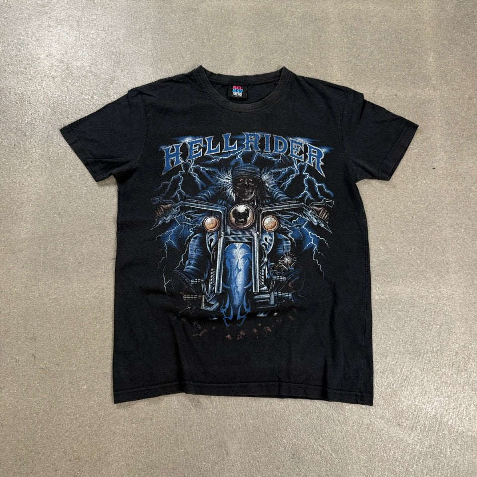 Vintage Hell Rider Graphic T-Shirt - Size L