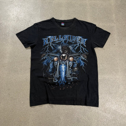 Vintage Hell Rider Graphic T-Shirt - Size L