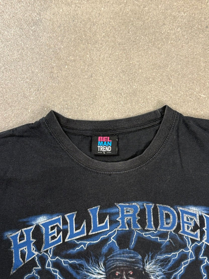 Vintage Hell Rider Graphic T-Shirt - Size L